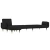 vidaXL L-shaped Sofa Bed Black 275x140x70 cm Velvet