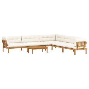 vidaXL 6 Piece Garden Pallet Sofa Units Solid Acacia Wood Natural