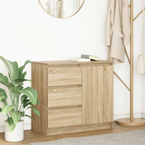vidaXL Sideboard with Drawer Sonoma Oak 71x35x65 cm Engineered Wood