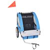 vidaXL Bike Trailer Grey and Blue 30 kg