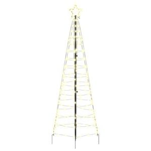 vidaXL LED Christmas Tree with Ground Spikes Warm White 250 cm Iron