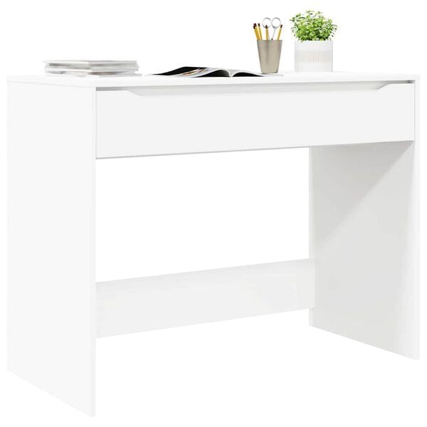 vidaXL Desk with Drawer White 100 x 50 x 78 cm Engineered Wood