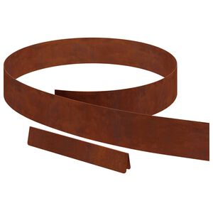 vidaXL Lawn Edging 450 x 10 cm Weathering Steel Rusty
