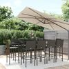 vidaXL 11 Piece Garden Bar Set Black Poly Rattan