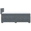 vidaXL Box Spring Bed with Mattress Dark Grey King Single Fabric