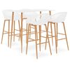 vidaXL 5 Piece Bar Set White