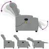 vidaXL Electric Massage Recliner Chair Light Grey Fabric