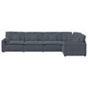 vidaXL Modular Sofa with Cushions Velvet Dark Grey