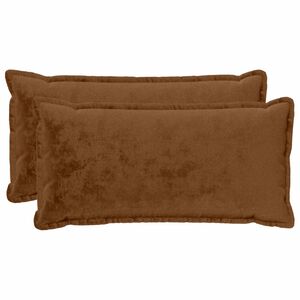 vidaXL Throw Pillow 2 pcs HOUTEN Light Brown 40 x 80 cm Flannel