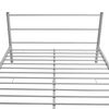 vidaXL Bed Frame without Mattress Grey Metal Double Size