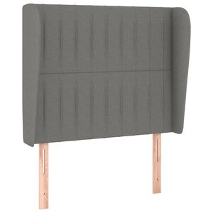 vidaXL Headboard with Ears Dark Grey 103 cm Fabric
