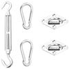 vidaXL Sunshade Sail Mounting Kit | Silver | Stainless Steel (316) | Standard