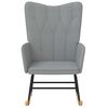 vidaXL Rocking Chair Light Grey Fabric