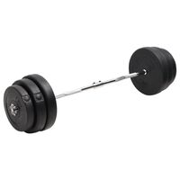 vidaXL Curl Barbell with Plates 90 kg