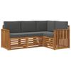 vidaXL Outdoor Sofa Set 4 pcs Natural and Anthracite Polyester
