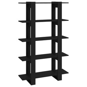 vidaXL Book Cabinet | Black | Engineered wood | 100x30x160 cm | Book Cabinet
