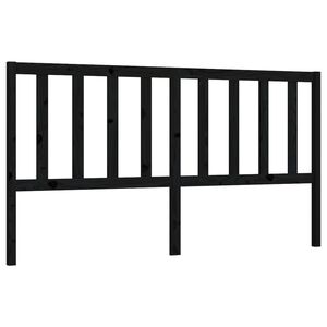 vidaXL Bed Headboard Black 186x4x100 cm Solid Wood Pine