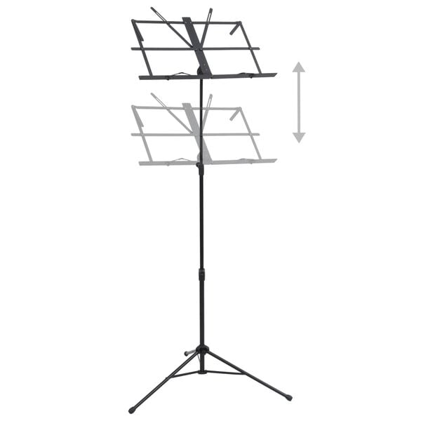 vidaXL Music Book Stand Black Steel