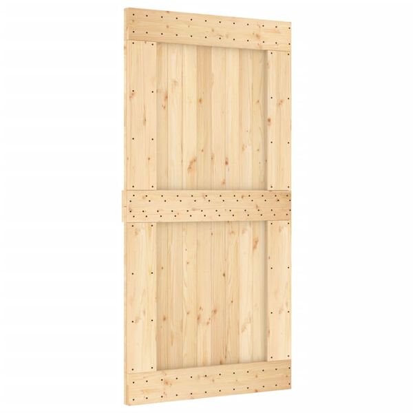 vidaXL Sliding Door with Hardware Set 100x210 cm Solid Wood Pine