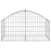vidaXL Arched Gabion Basket 100x50x40/60 cm Galvanised Iron