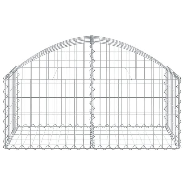 vidaXL Arched Gabion Basket 100x50x40/60 cm Galvanised Iron
