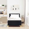 vidaXL Box Spring Bed Black and White 107 x 203 cm Fabric