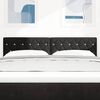 vidaXL LED Headboard with LED Strip Lights Black 144 cm Polyester