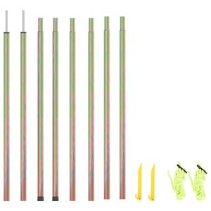 vidaXL Sunshade Sail Poles 2 pcs 200 cm Galvanised Steel