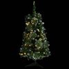 vidaXL Artificial Pre-lit Christmas Tree with Stands Green 90 cm PVC