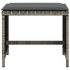 vidaXL Garden Stools with Cushions 4 pcs Grey 41x41x36 cm Poly Rattan