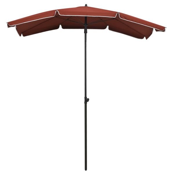 vidaXL Garden Parasol with Pole 200x130 cm Terracotta
