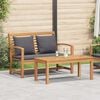 vidaXL Garden Bench Natural 110 x 64 x 76.5 cm Solid teak wood