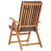 vidaXL 7 Piece Garden Dining Set with Cushions Solid Teak Wood Grey