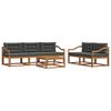 vidaXL Outdoor Sofa Set 6 pcs Natural and Anthracite