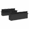 vidaXL Garden Sofa Set 9 pcs Black [Synthetic]: Poly Rattan