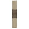 vidaXL Bathroom Cabinet Sonoma Oak 30x30x183.5 cm Engineered Wood