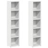 vidaXL CD Cabinets 2 pcs White 21x16x93,5 cm Engineered Wood