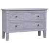 vidaXL Sideboard with 2 Drawers 90x30x60 cm Solid Mahogany Wood