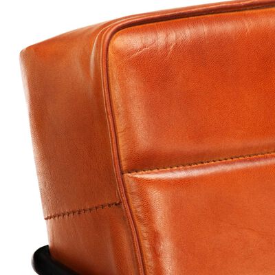 vidaXL Armchair Tan Real Leather