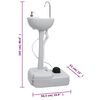 vidaXL Portable Camping Toilet and Handwash Stand Set