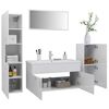 vidaXL Bathroom Furniture Set High Gloss White Engineered Wood