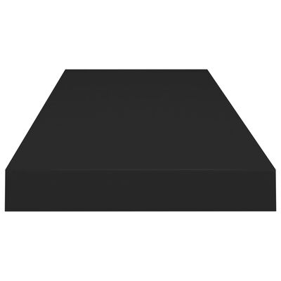 vidaXL Floating Wall Shelf Black 80x23.5x3.8 cm MDF