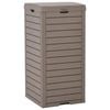 vidaXL Outdoor Garbage Bin Light Brown 41x41x86 cm Polypropylene