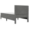 vidaXL Bed Frame with Mattress Dark Grey 90 x 190 cm Velvet