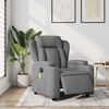 vidaXL Electric Massage Recliner Chair Dark Grey Fabric