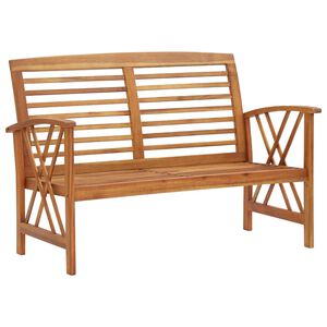 vidaXL Garden Bench with Cushions 119 cm Solid Acacia Wood