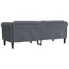 vidaXL Sofa 3-Seater Dark Grey Velvet