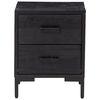 vidaXL Bedside Cabinet Black 36x30x45 cm Solid Pinewood
