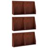vidaXL Retaining Wall 6 pcs 40 x 12 x 30 cm Weathering Steel Rusty