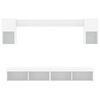 vidaXL 6 Piece TV Wall Units with LED White Engineered Wood